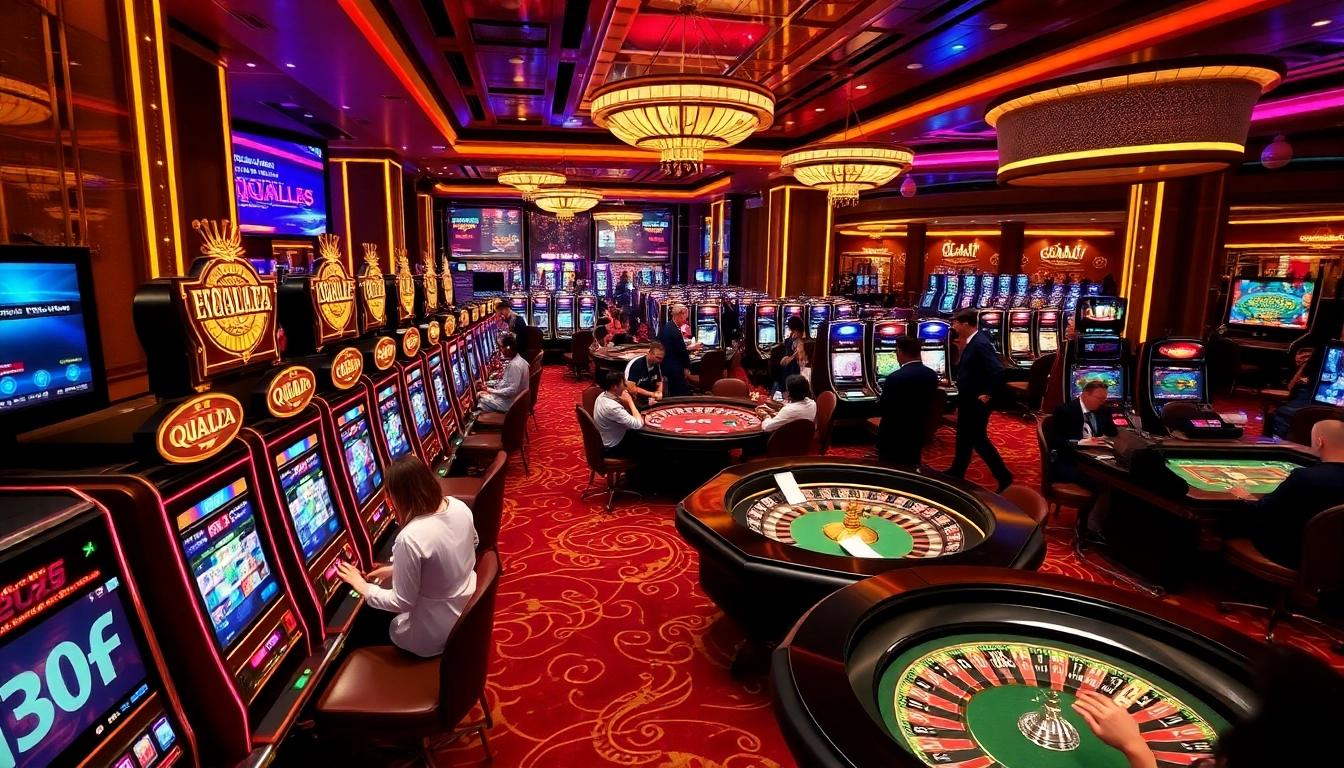 Experience the thrill of winning at QQALFA's vibrant casino with exciting slot machines.