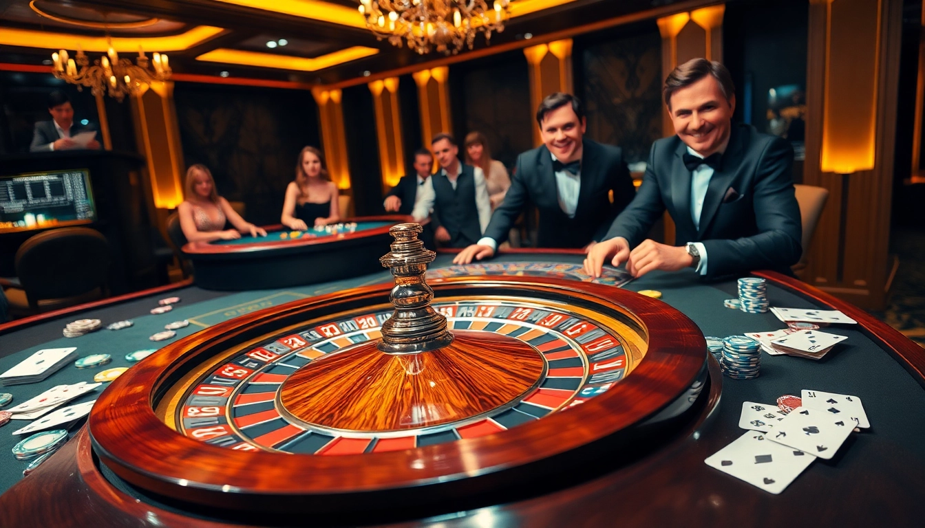 A lively roulette scene highlighting the excitement of casino games at vvjl11 com, complete with colorful chips and a spinning wheel.
