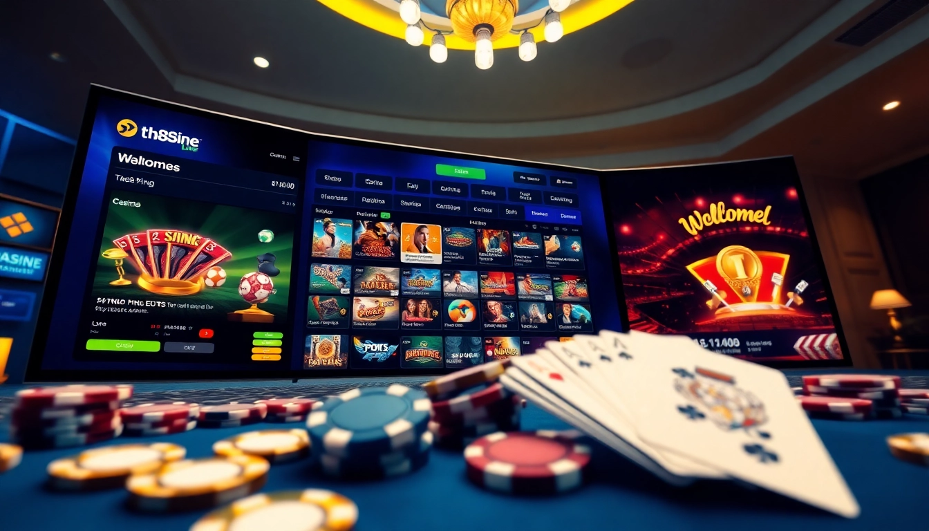 Modern online gambling interface of tk88win.live showcasing casino games and sports betting.
