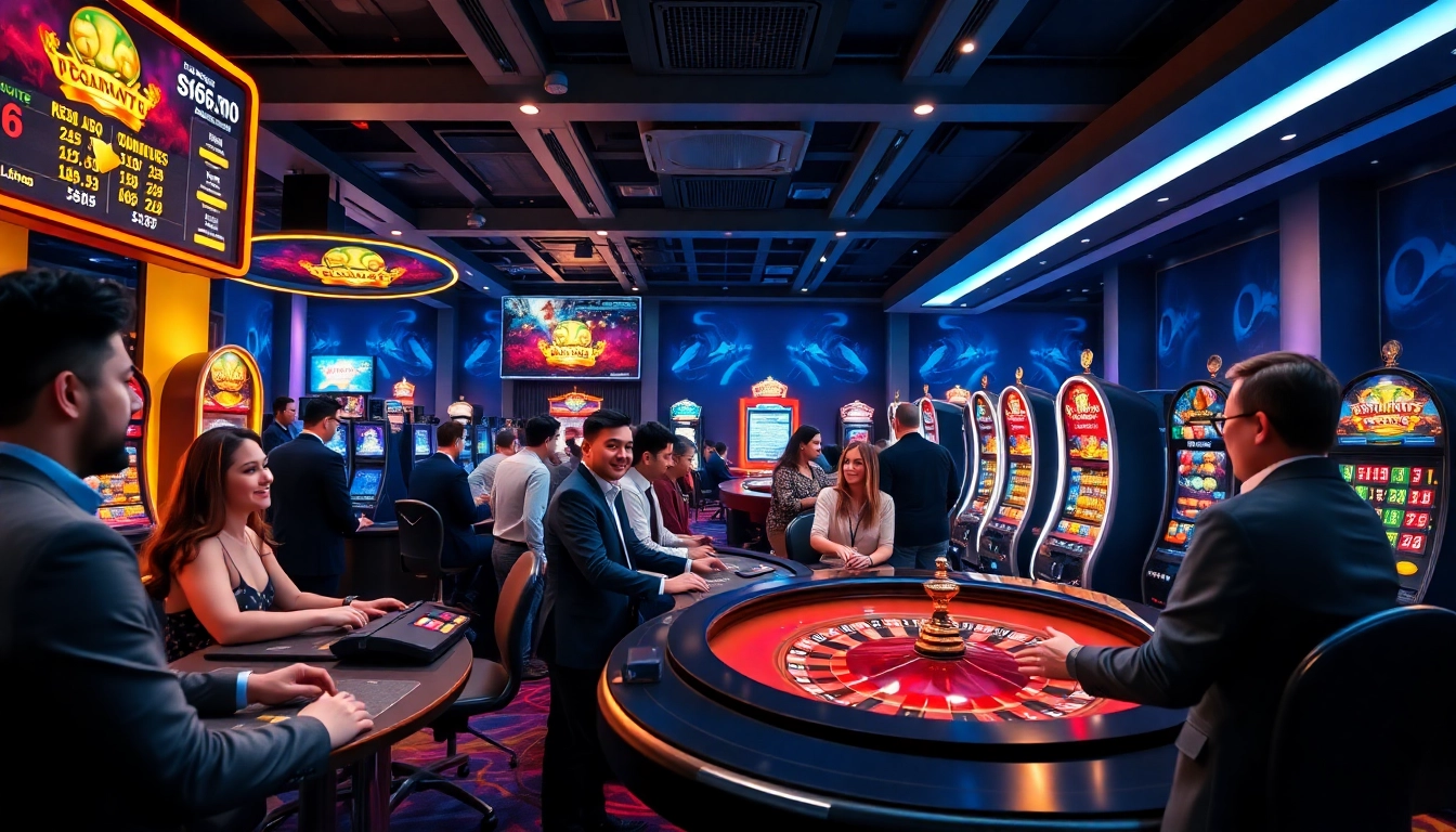 Experience thrilling online gaming at S666.nyc with vibrant casino visuals and engaging players.